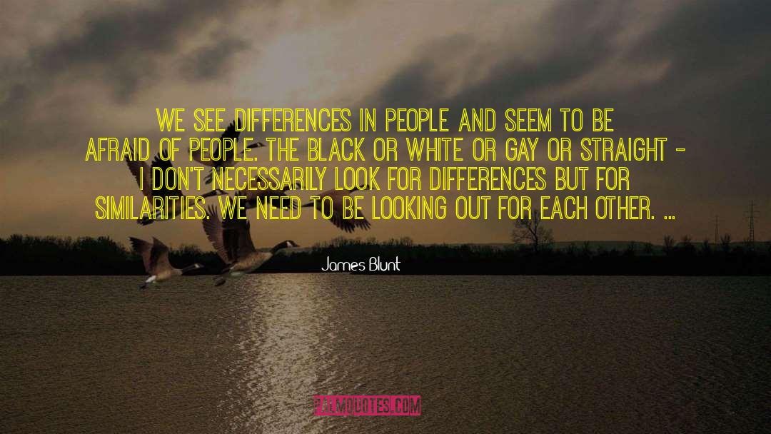 James Blunt Quotes: We see differences in people