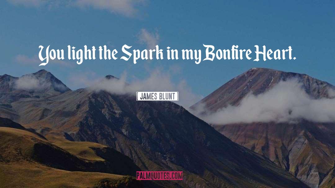 James Blunt Quotes: You light the Spark in