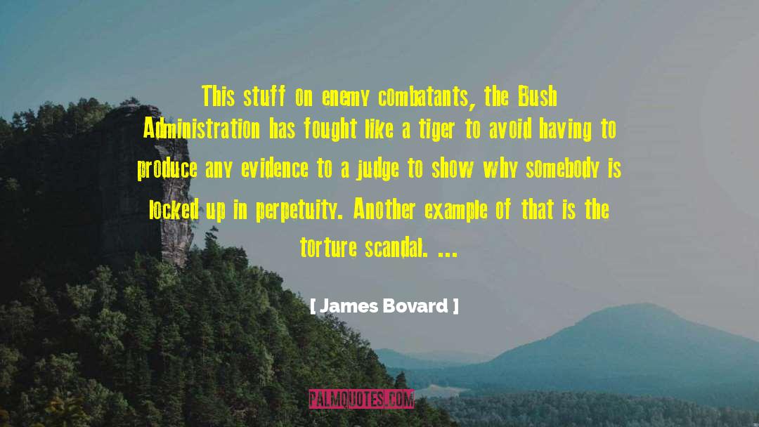 James Bovard Quotes: This stuff on enemy combatants,