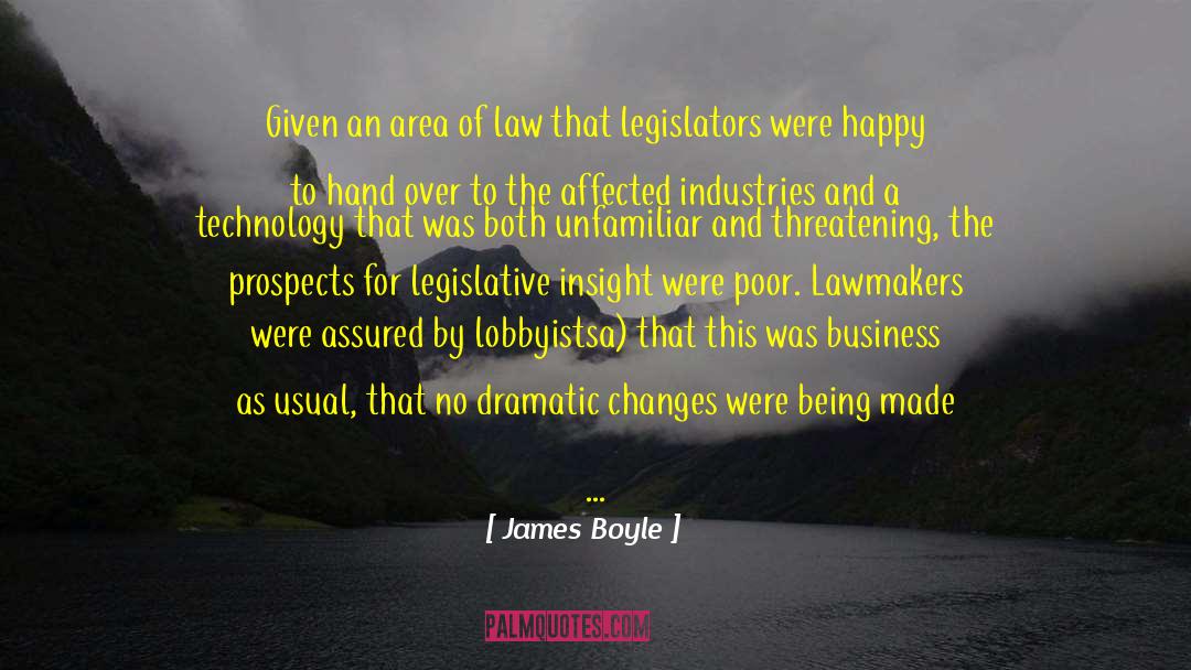 James Boyle Quotes: Given an area of law