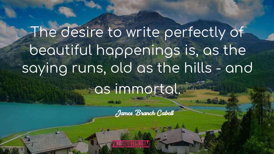 James Branch Cabell Quotes: The desire to write perfectly