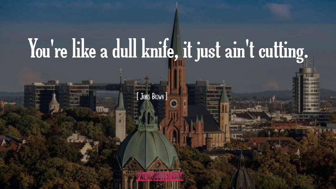 James Brown Quotes: You're like a dull knife,