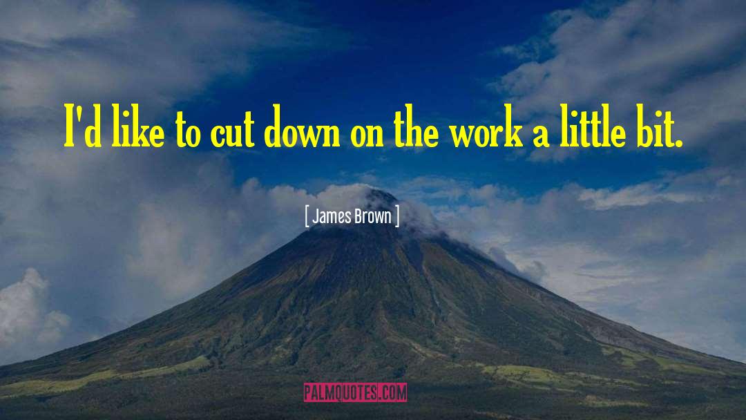 James Brown Quotes: I'd like to cut down