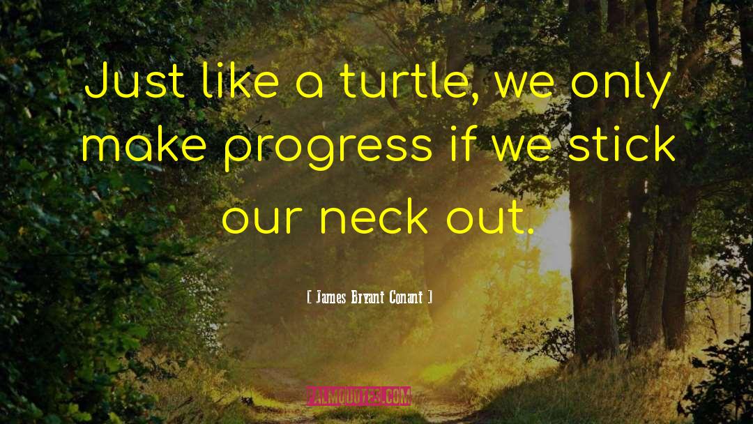 James Bryant Conant Quotes: Just like a turtle, we