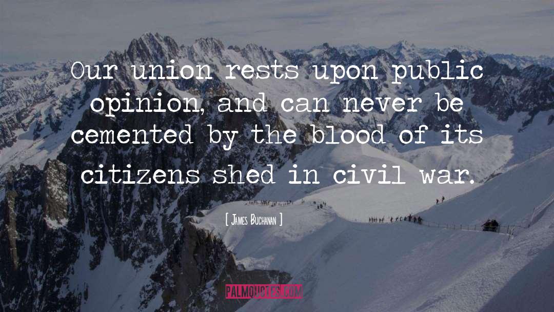 James Buchanan Quotes: Our union rests upon public