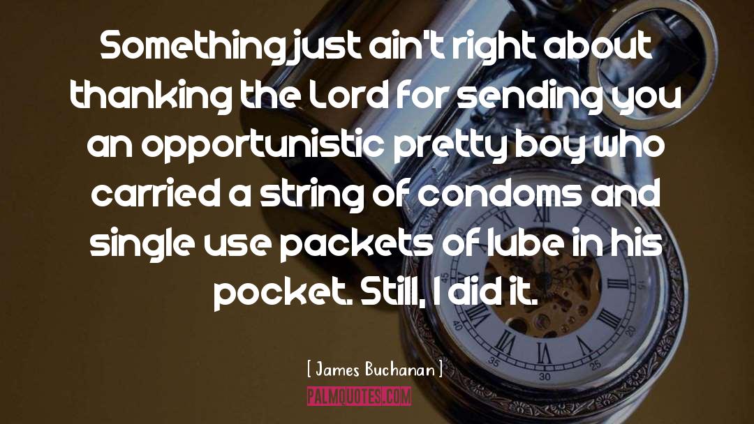 James Buchanan Quotes: Something just ain't right about