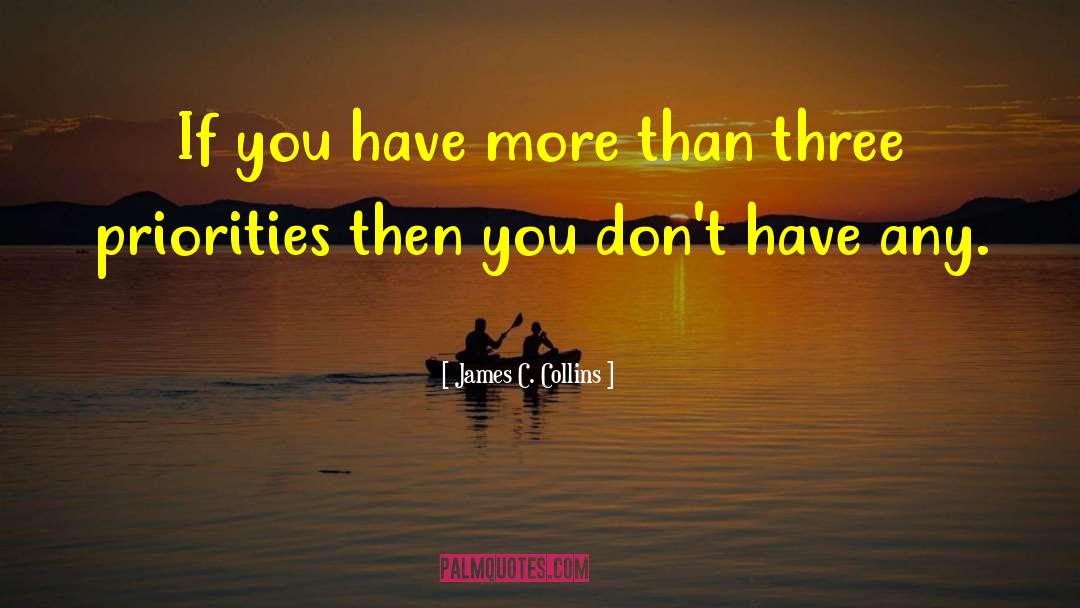 James C. Collins Quotes: If you have more than