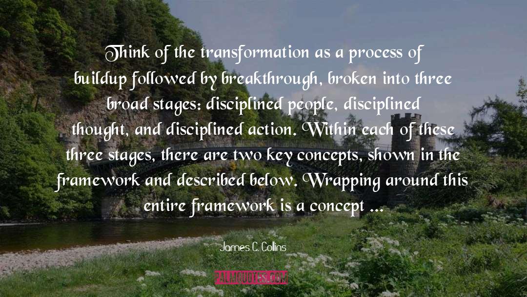 James C. Collins Quotes: Think of the transformation as