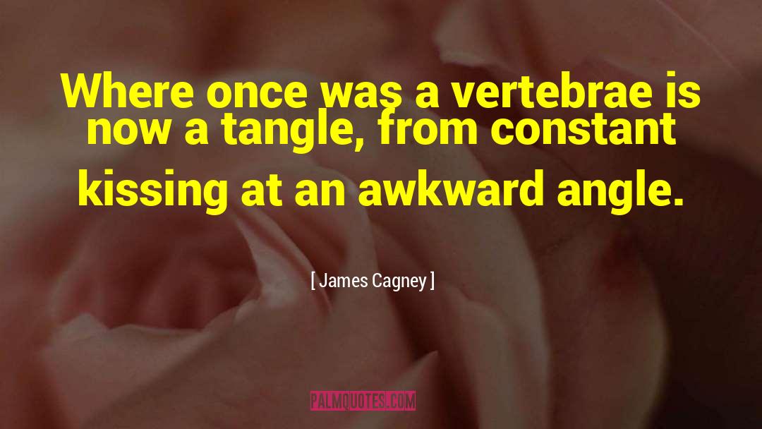 James Cagney Quotes: Where once was a vertebrae