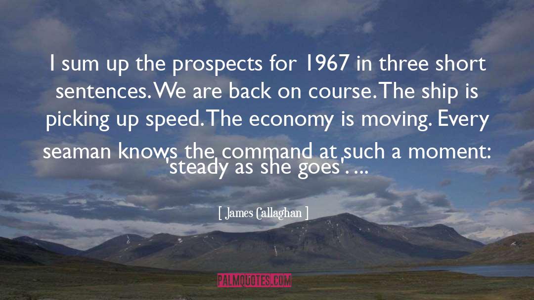 James Callaghan Quotes: I sum up the prospects