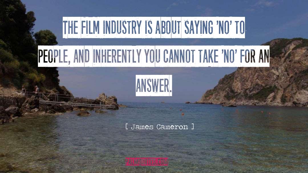 James Cameron Quotes: The film industry is about
