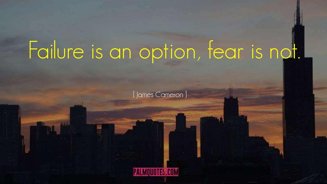 James Cameron Quotes: Failure is an option, fear