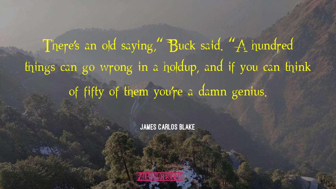 James Carlos Blake Quotes: There's an old saying,