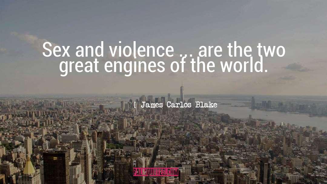 James Carlos Blake Quotes: Sex and violence ... are