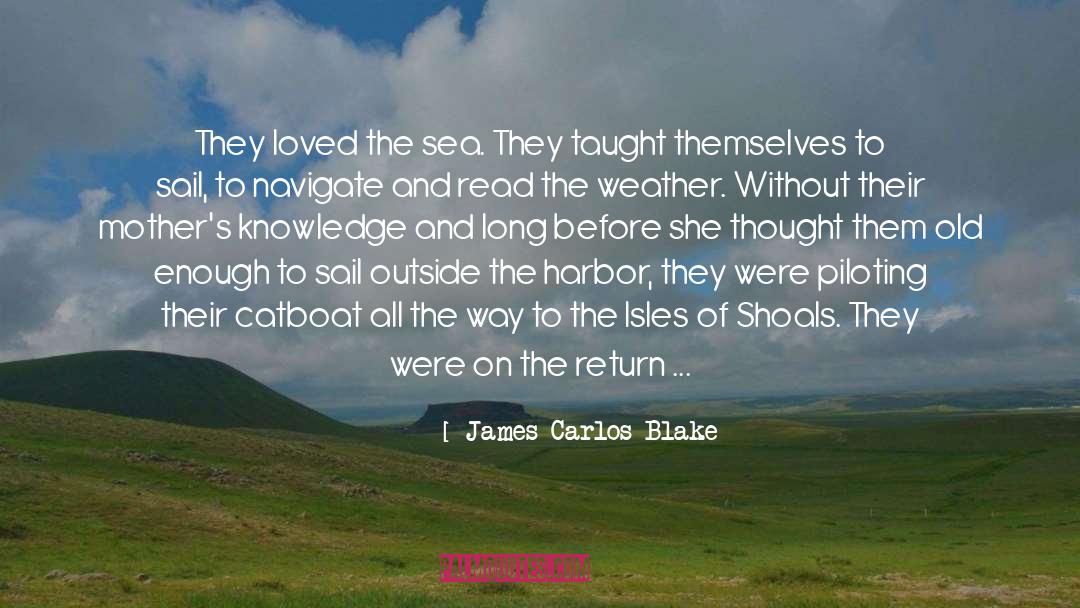 James Carlos Blake Quotes: They loved the sea. They