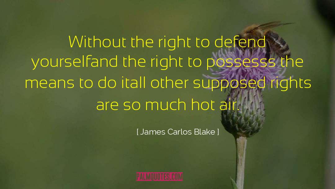 James Carlos Blake Quotes: Without the right to defend