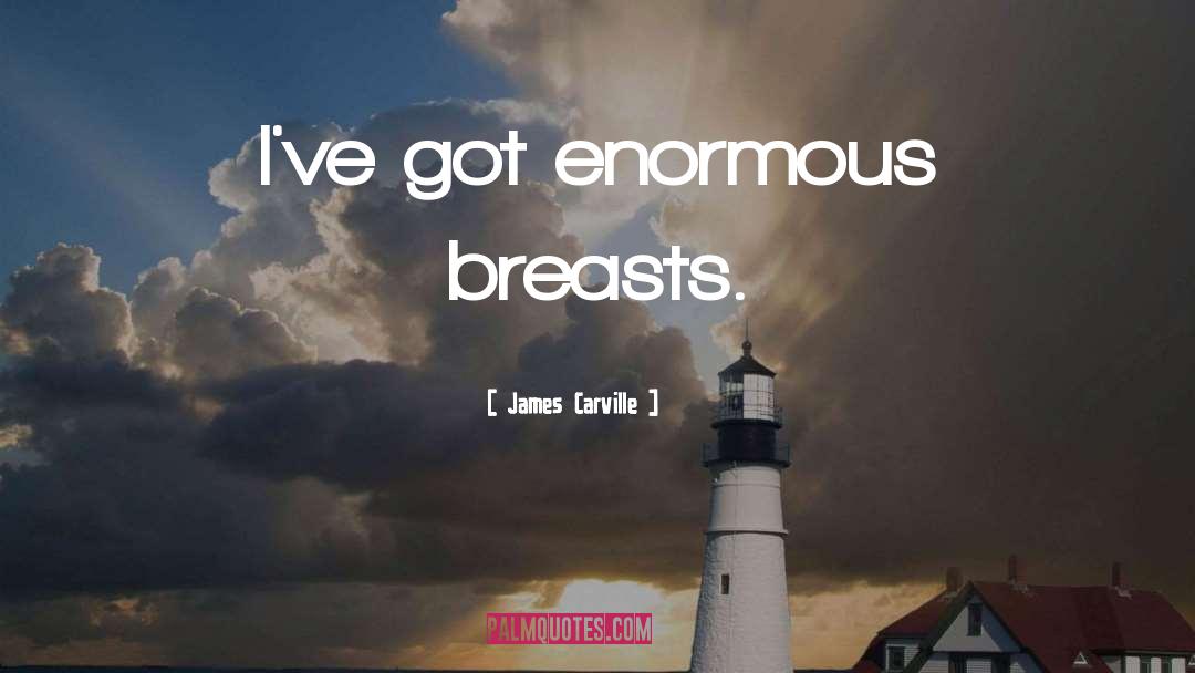 James Carville Quotes: I've got enormous breasts.