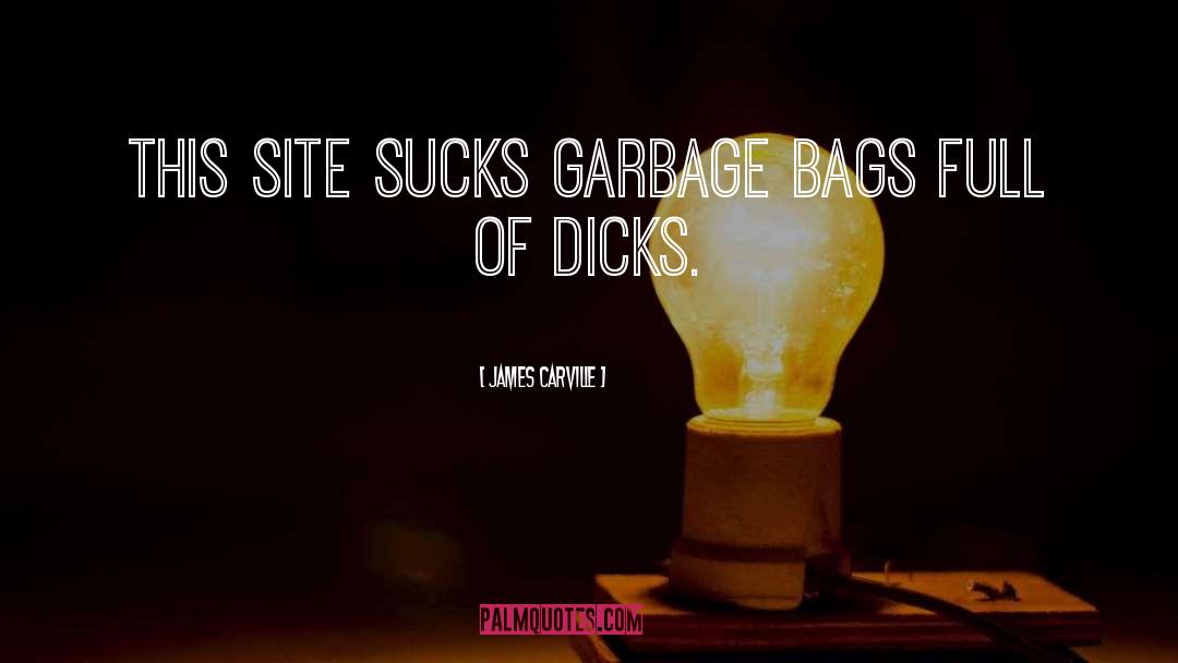 James Carville Quotes: This site sucks garbage bags