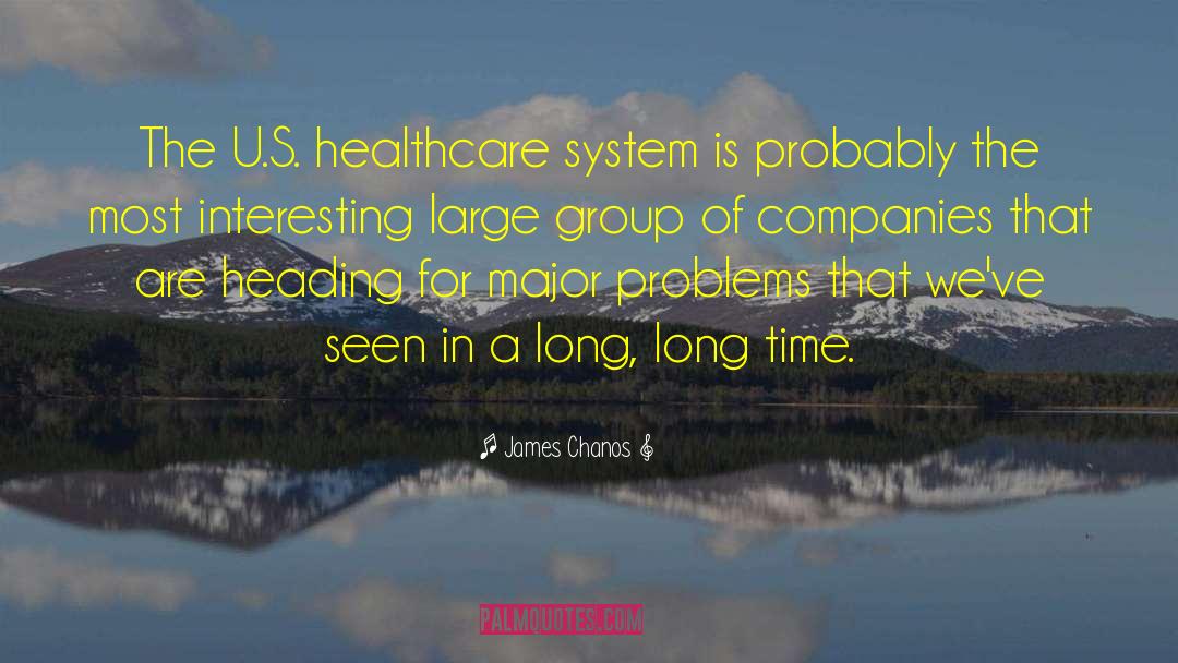 James Chanos Quotes: The U.S. healthcare system is