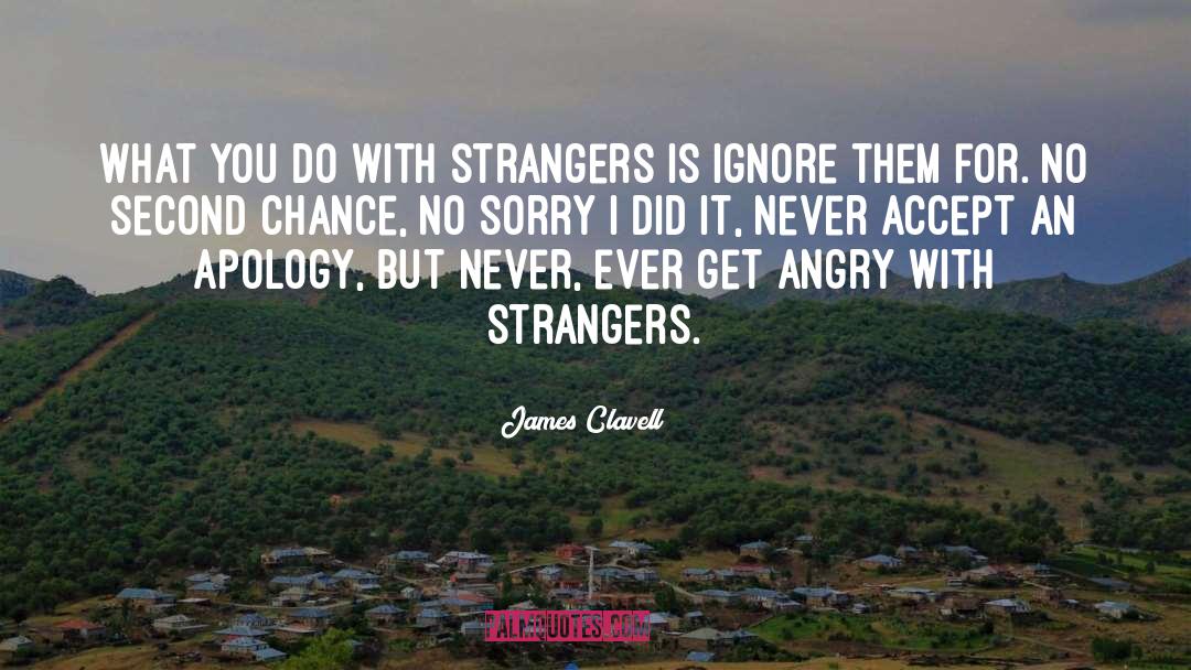 James Clavell Quotes: What you do with strangers