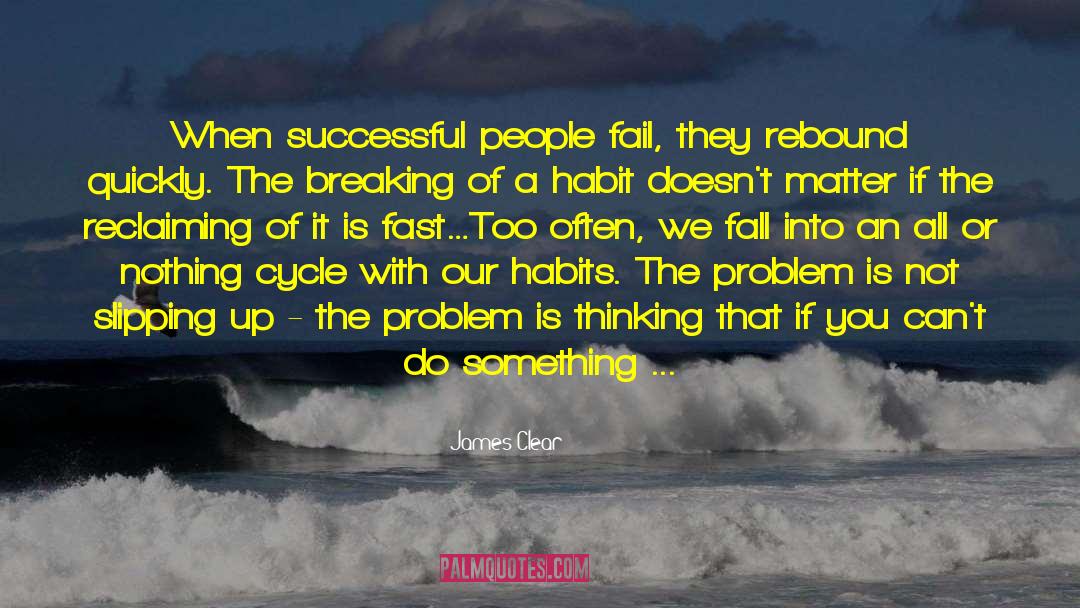James Clear Quotes: When successful people fail, they