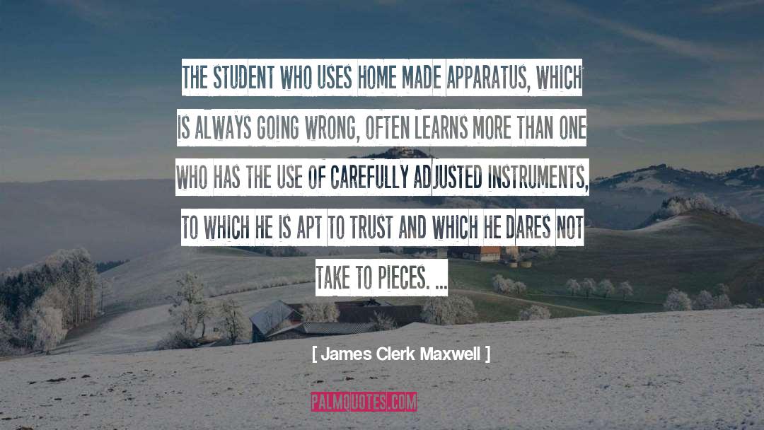 James Clerk Maxwell Quotes: The student who uses home