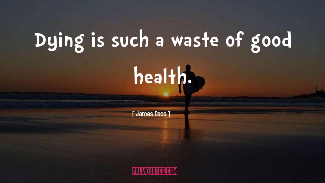 James Coco Quotes: Dying is such a waste
