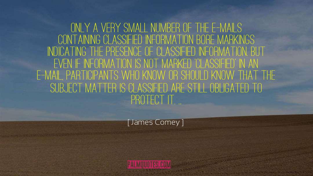 James Comey Quotes: Only a very small number