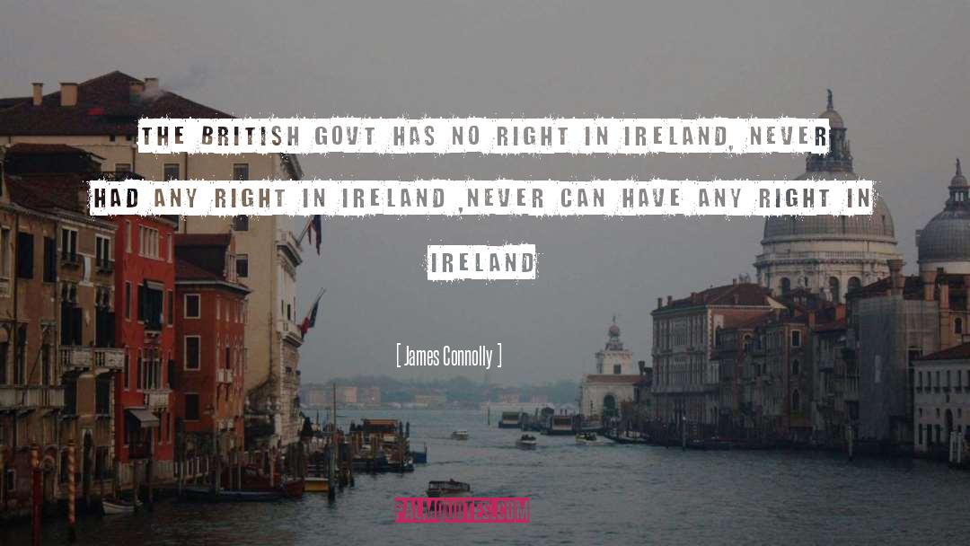 James Connolly Quotes: The british govt has no