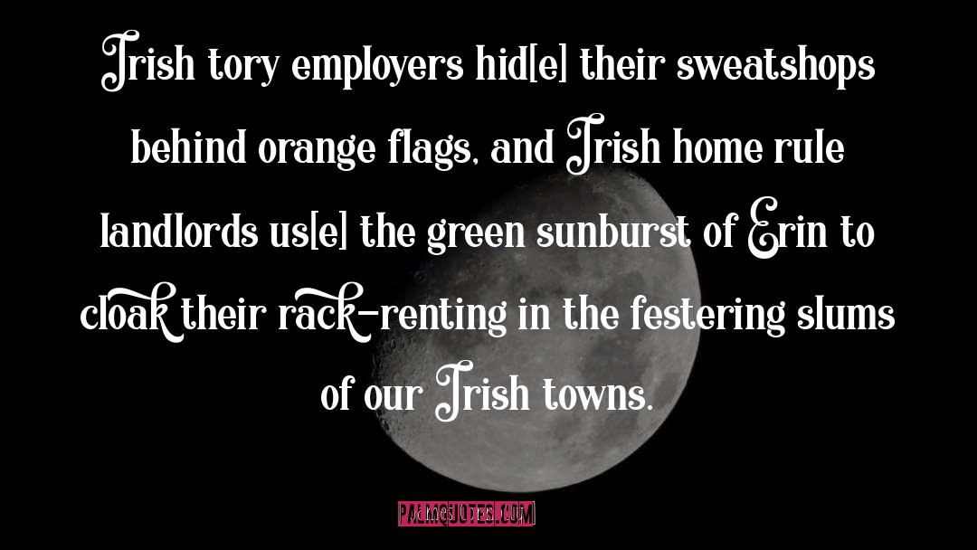 James Connolly Quotes: Irish tory employers hid[e] their