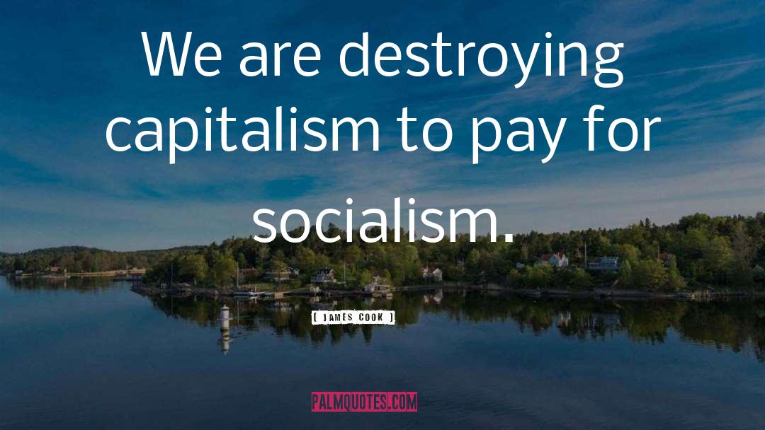 James Cook Quotes: We are destroying capitalism to