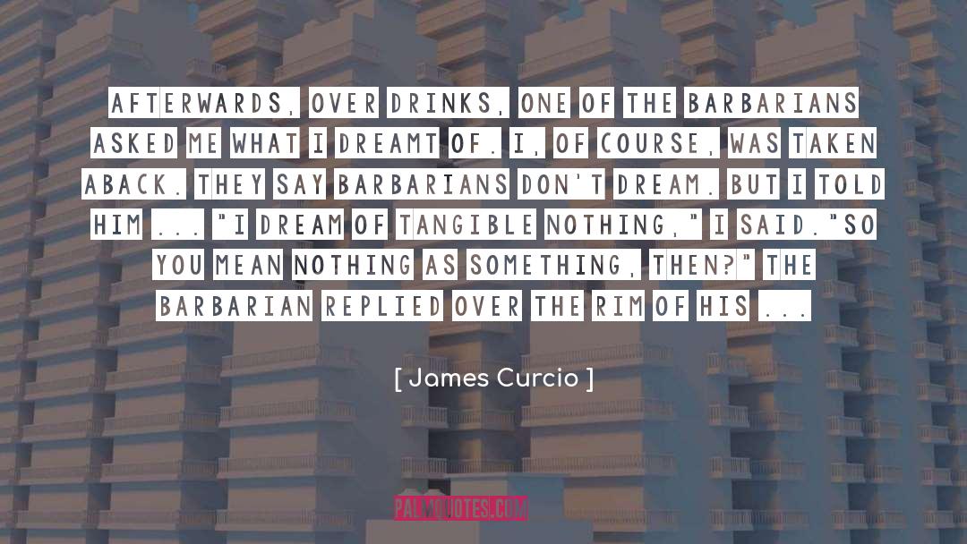 James Curcio Quotes: Afterwards, over drinks, one of