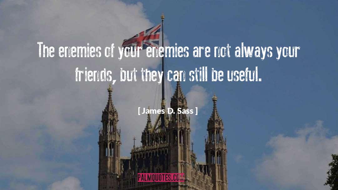 James D. Sass Quotes: The enemies of your enemies