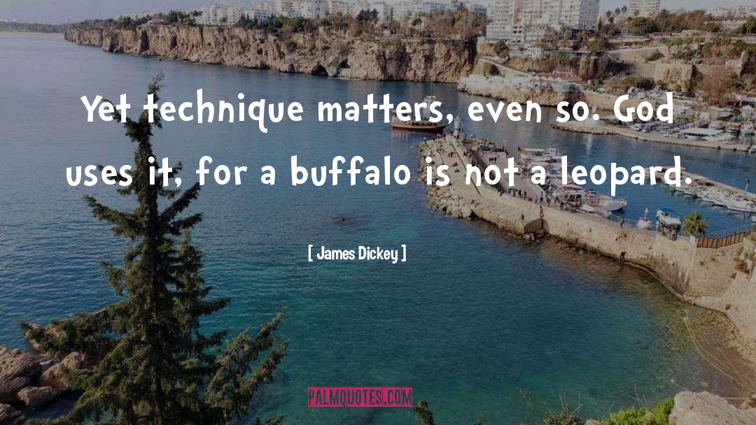 James Dickey Quotes: Yet technique matters, even so.