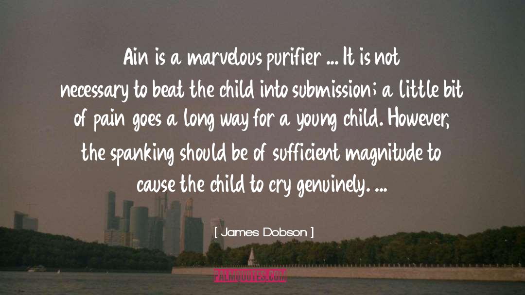 James Dobson Quotes: Ain is a marvelous purifier