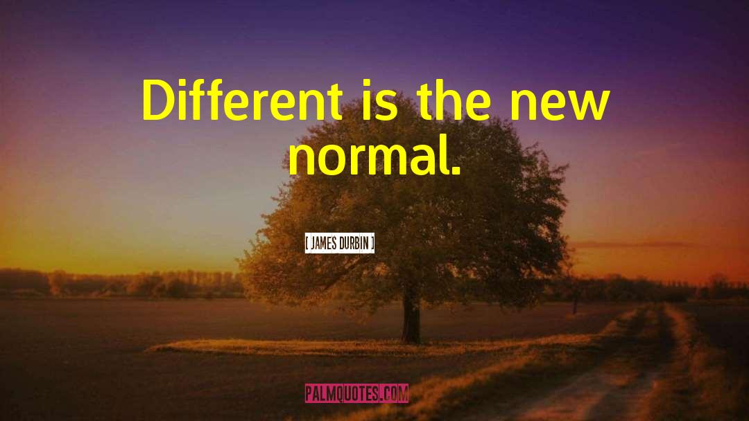 James Durbin Quotes: Different is the new normal.