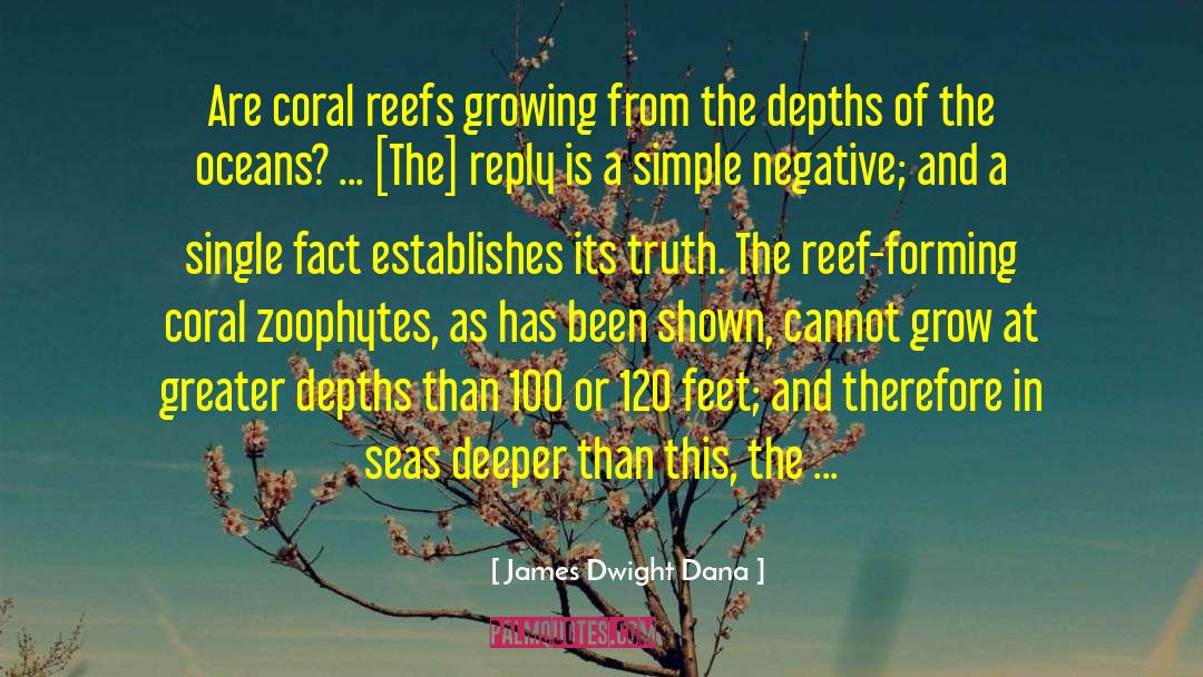 James Dwight Dana Quotes: Are coral reefs growing from