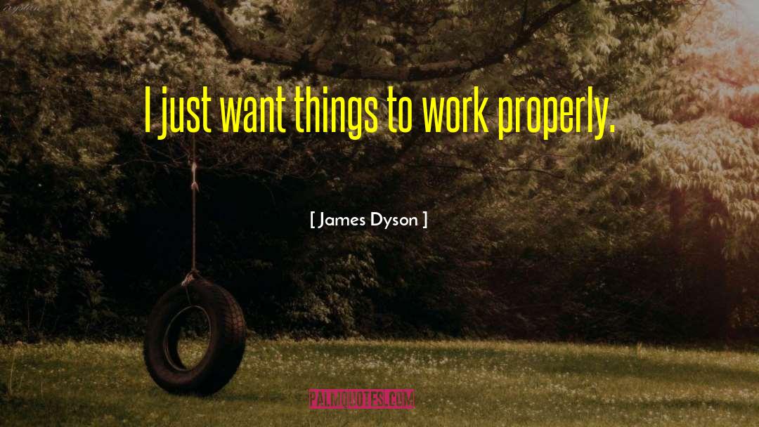 James Dyson Quotes: I just want things to