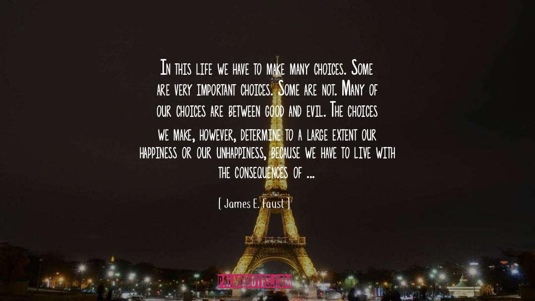 James E. Faust Quotes: In this life we have