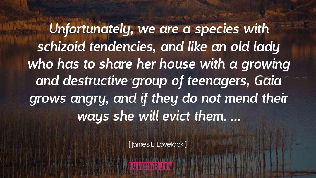 James E. Lovelock Quotes: Unfortunately, we are a species