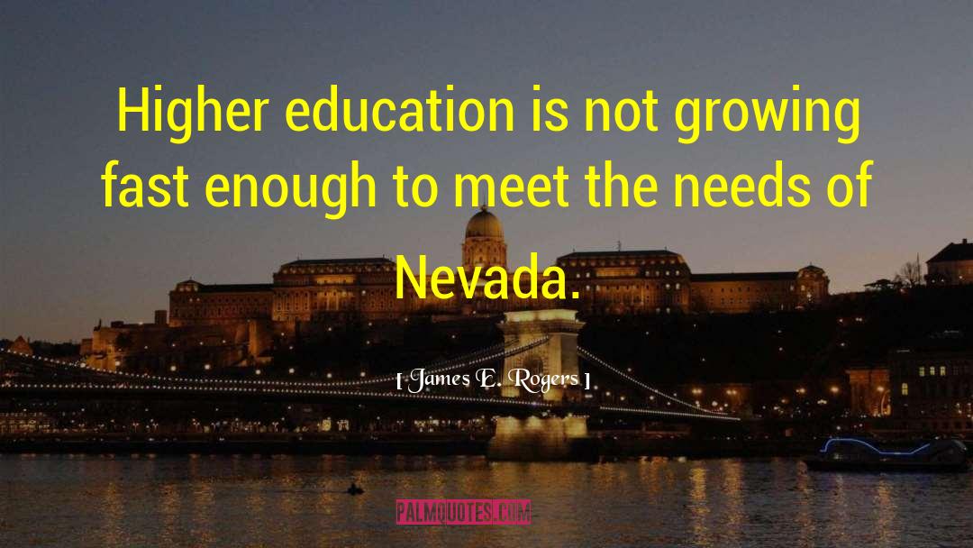James E. Rogers Quotes: Higher education is not growing
