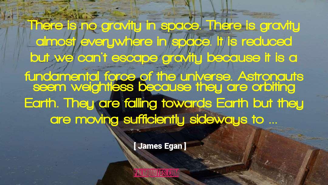 James Egan Quotes: There is no gravity in