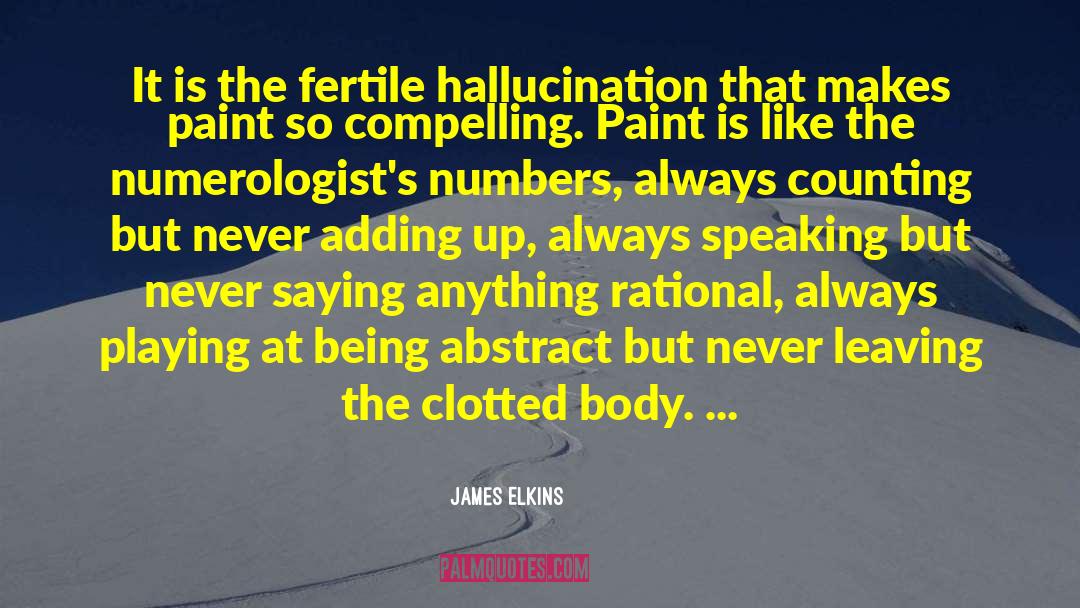 James Elkins Quotes: It is the fertile hallucination