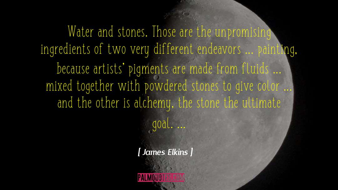 James Elkins Quotes: Water and stones. Those are