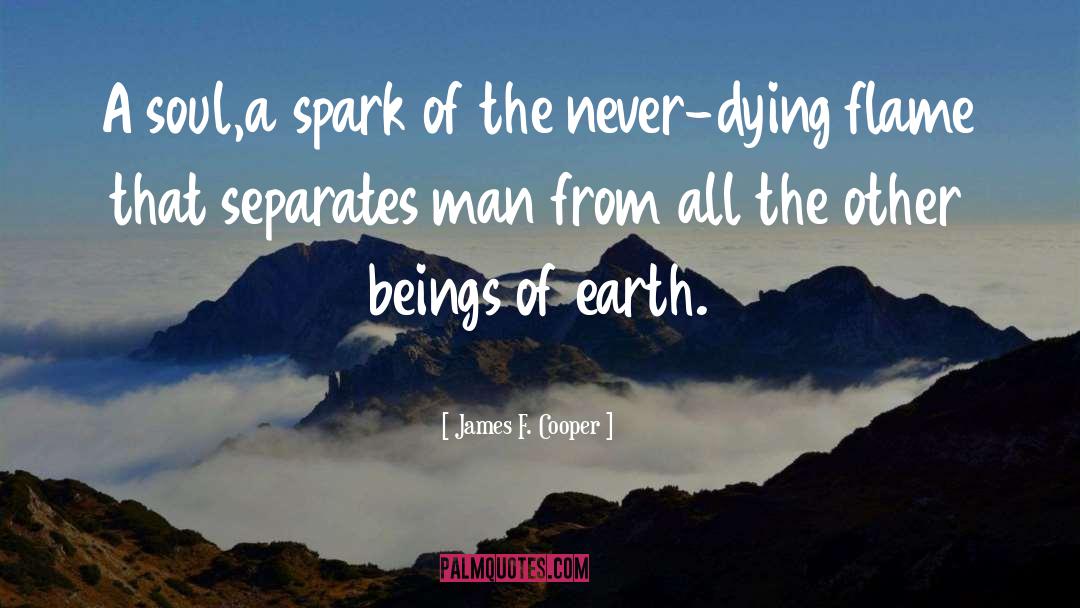 James F. Cooper Quotes: A soul,<br>a spark of the