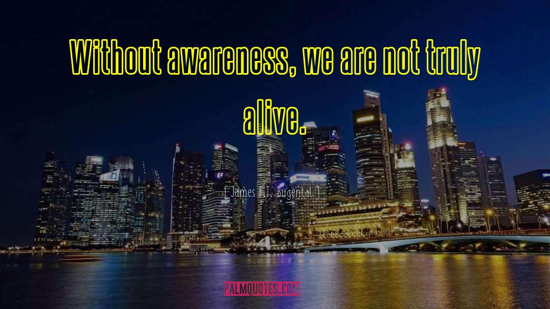James F.T. Bugental Quotes: Without awareness, we are not