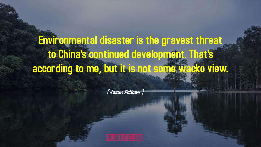 James Fallows Quotes: Environmental disaster is the gravest