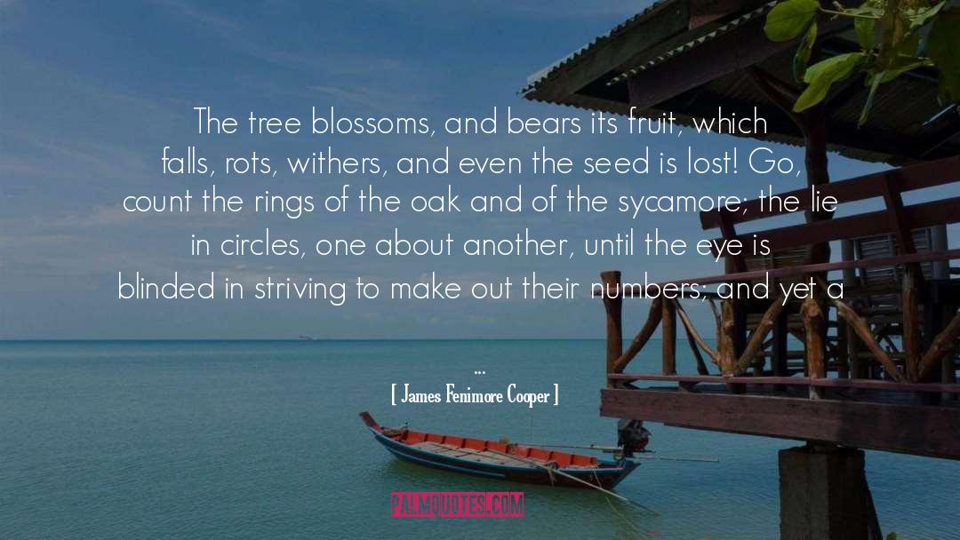 James Fenimore Cooper Quotes: The tree blossoms, and bears