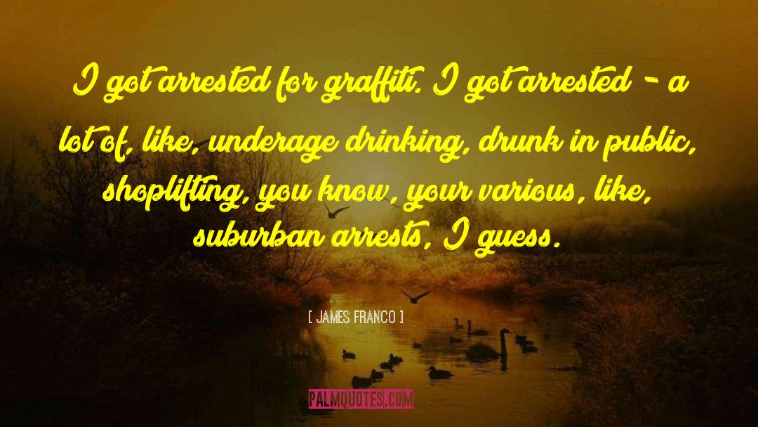 James Franco Quotes: I got arrested for graffiti.