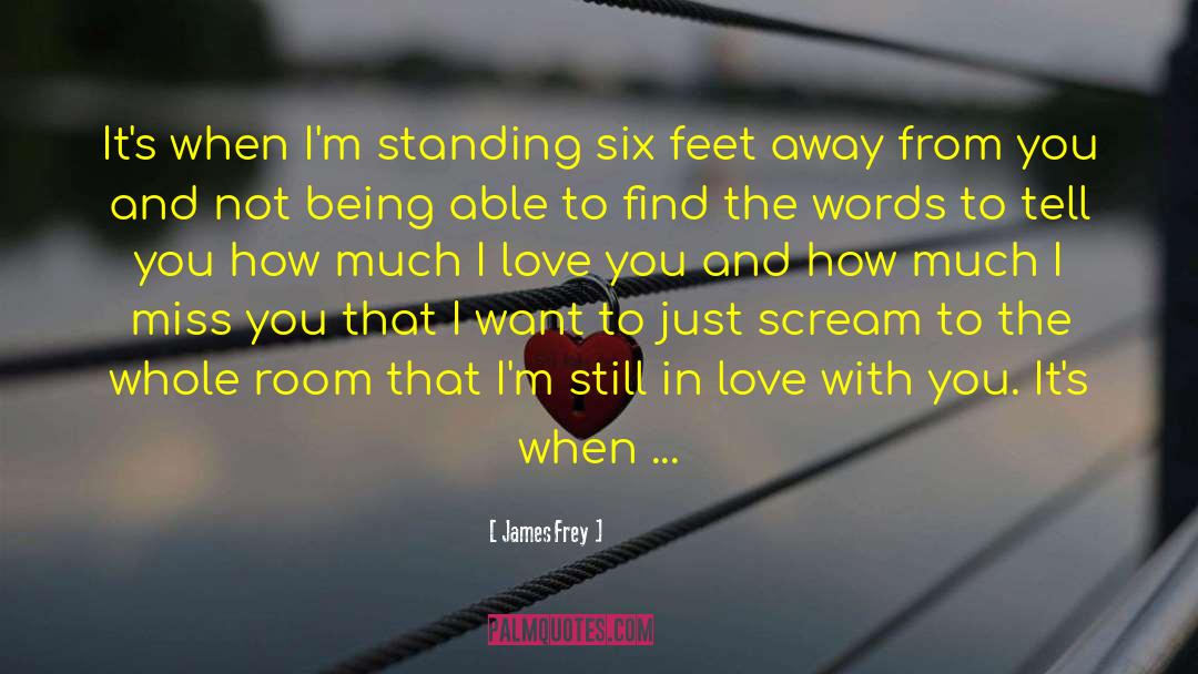 James Frey Quotes: It's when I'm standing six